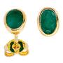 Ohrstecker oval 585 Gold Gelbgold 2 Smaragde gr�n Ohrringe 