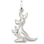 Kinder Anh�nger K�nguru 925 Sterling Silber mattiert Kinderanh�nger 