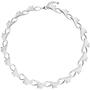 Collier Halskette Ginko Ginkgo 925 Silber mattiert 47 cm Silberkette 