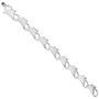Armband Ginko Ginkgo 925 Sterling Silber mattiert 19 cm - 12 mm 