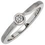 Damen Ring aus 950 Platin matt 1 Diamant Brillant 0,08ct. Platinring (Gr��e: 60) 