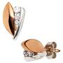 Ohrstecker 375 Gold Rotgold Wei�gold bicolor 6 Zirkonia Ohrringe 