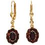 Boutons 375 Gelbgold 22 Granate rot Ohrringe Ohrh�nger Goldohrringe 