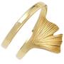Damen Ring Ginko Ginkgo offen breit 375 Gold Gelbgold teil matt (Gr��e: 54) 