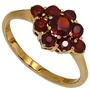 Damen Ring 375 Gold Gelbgold 9 Granate rot, Goldring Granatring (Gr��e: 58) 