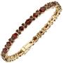 Armband 333 Gelbgold und 72 Granate rot 19 cm - 4,9 mm Goldarmband 