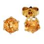 Ohrstecker rund 585 Gelbgold 2 Citrine orange Ohrringe Goldohrstecker 