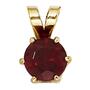 Anh�nger 585 Gold Gelbgold 1 Granat rot Gold Anh�nger