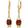 Boutons 375 Gold Gelbgold 2 Bernsteine Ohrh�nger Bernsteinohrringe 