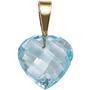Anh�nger Herz 585 Gold Gelbgold 1 Blautopas hellblau blau HerzAnh�nger
