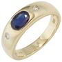 Damen Ring 585 Gold Gelbgold 1 Safir blau (Gr��e: 54) 