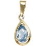 Anh�nger Tropfen 333 Gold Gelbgold 1 Spinell blau Gold Anh�nger