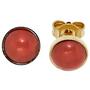 Ohrstecker rund 333 Gelbgold 2 Korallen rot Ohrringe Goldohrstecker 