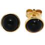 Ohrstecker rund 333 Gelbgold 2 Onyxe schwarz Ohrringe Goldohrstecker 