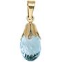 Anh�nger Tropfen 333 Gold Gelbgold 1 Blautopas blau Gold Anh�nger