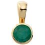 Anh�nger rund 333 Gold Gelbgold 1 Smaragd gr�n Gold Anh�nger 