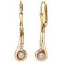 Boutons 333 Gold Gelbgold 2 S��wasserperlen 6 Zirkonia Ohrh�nger 