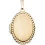 Medaillon oval f�r 2 Fotos 333 Gold Gelbgold mattiert zum �ffnen 