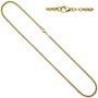 Erbskette 585 Gelbgold 3,4 mm - 80 cm Halskette Goldkette Karabiner 