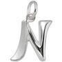 Anh�nger Buchstabe N 925 Sterling Silber matt Buchstabenanh�nger 