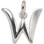 Anhnger Buchstabe W 925 Sterling Silber matt Buchstabenanhnger 