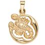Anh�nger Sternzeichen Skorpion 375 Gold Gelbgold matt 