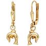 Kinder Boutons Delfin 333 Gold Gelbgold Ohrringe Ohrh�nger