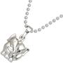 Kinder Anh�nger Elefant 925 Sterling Silber rhodiniert mattiert