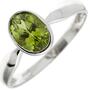 Damen Ring 925 Sterling Silber, rhodiniert 1 Peridot gr�n (Gr��e: 56) 