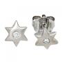 Kinder Ohrstecker Stern Sterne 925 Sterling Silber mattiert 2 Zirkonia Ohrringe 