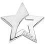 Kinder Anh�nger Stern 925 Sterling Silber mattiert 3 Zirkonia