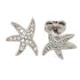 Ohrstecker Seestern 925 Sterling Silber rhodiniert mit Zirkonia Ohrringe 