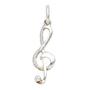 Anh�nger Noten Schl�ssel Musik 925 Sterling Silber rhodiniert 