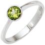 Damen Ring 925 Sterling Silber rhodiniert 1 Peridot gr�n (Gr��e: 56) 