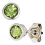 Ohrstecker 925 Sterling Silber rhodiniert 2 Peridote gr�n Ohrringe 