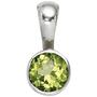 Anh�nger 925 Sterling Silber rhodiniert 1 Peridot gr�n