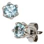 Ohrstecker 925 Sterling Silber rhodiniert 2 Blautopase blau 4,8 mm 