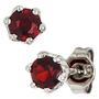 Ohrstecker 925 Sterling Silber rhodiniert 2 Granate rot Ohrringe 