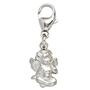 Einh�nger Charm Engel 925 Sterling Silber rhodiniert mattiert 
