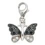 Einh�nger Schmetterling 925 Sterling Silber rhodiniert, Zirkonia 