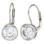 Boutons 925 Sterling Silber rhodiniert 2 Zirkonia Ohrringe Ohrh�nger 