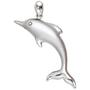 Anh�nger Delfin 925 Sterling Silber rhodiniert teilmattiert