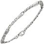 Panzersteg-Armband 925 Sterling Silber rhodiniert 19 cm - 5,2 mm 