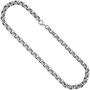 Erbskette 925 Sterling Silber rhodiniert 50 cm Halskette Karabiner