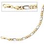 Figarokette 333 Gelbgold Wei�gold bicolor 45 cm Gold Kette Halskette