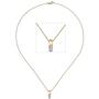 Collier, Anh�nger 585 Gelbgold mattiert 1 Diamant Brillant 43 cm 