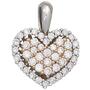 Anh�nger Herz 585 Wei�- Rotgold 43 Diamanten Brillanten