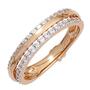 Damen Ring 585 Gold Rotgold 38 Diamanten Rotgoldring (Gr��e: 54) 