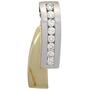 Anh�nger 585 Wei�- Gelbgold teilmattiert 8 Diamanten Brillanten
