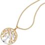 Anh�nger Baum 585 Gelbgold bicolor 5 Diamanten Brillanten